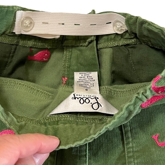 Lilly Pulitzer Whale Corduroy Skirt 8 Girls Girlie Novelty Print green pink - Picture 5 of 9